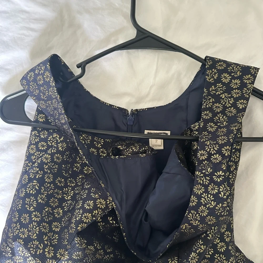 J Crew Elegant Navy Blue Dress - Picture 4 of 8
